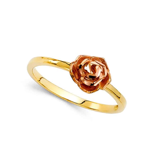 14K Yellow Gold Cubic Zirconia Fancy Ring - Image 2