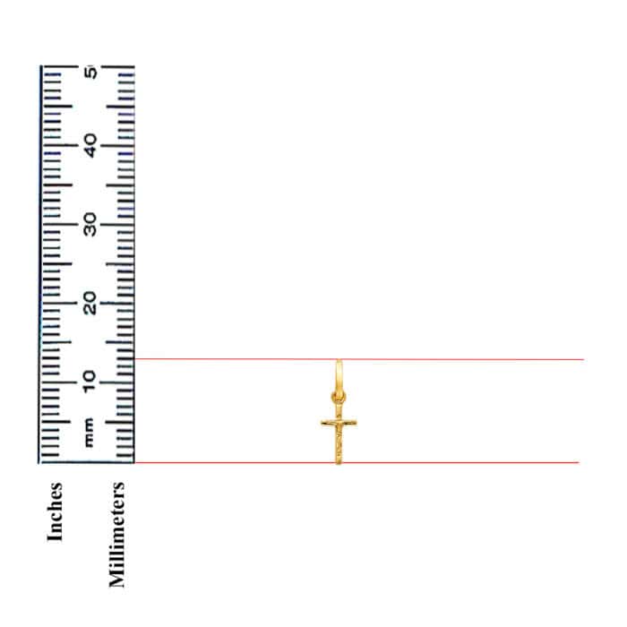 14K Yellow Gold Crucifix Cross Religious Pendant - Image 3