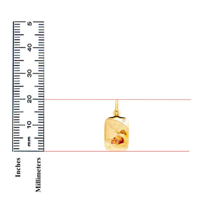 14K Yellow Gold Baptism Religious Pendant - Image 3