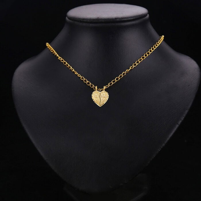 14K Yellow Gold Teamo Heart 2 Piece Pendant - Image 2