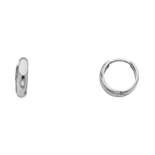14K White Gold 3mm Huggies Earrings