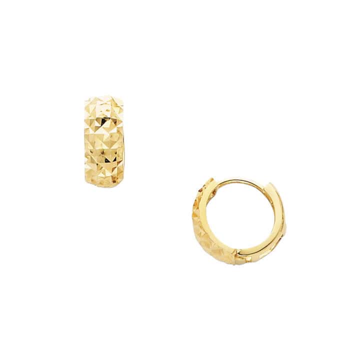 14K Yellow Gold 5mm Huggies Earrings - Image 2