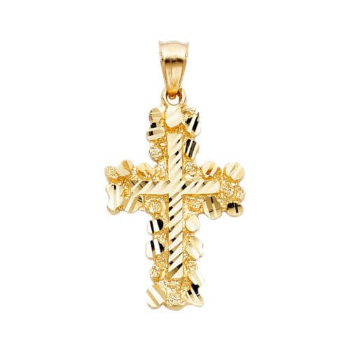 14K Yellow Gold Religious Cross Pendant