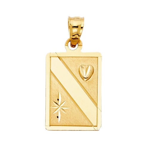 14K Yellow Gold Stamp Pendant