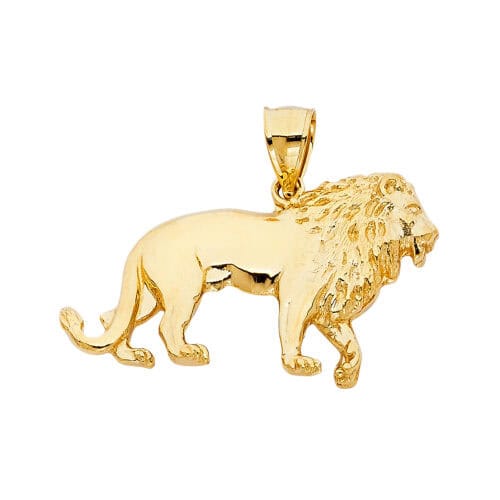 14K Yellow Gold Lion Pendant