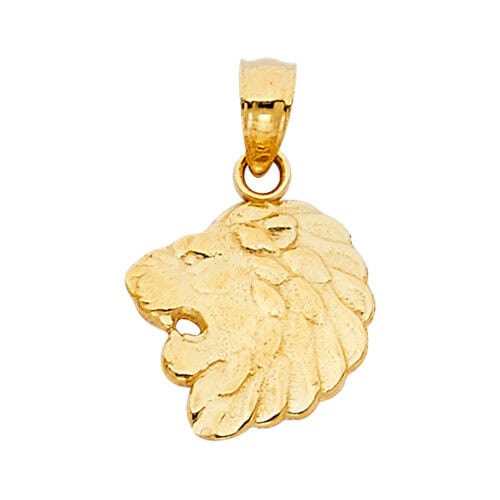 14K Yellow Gold Lion Pendant