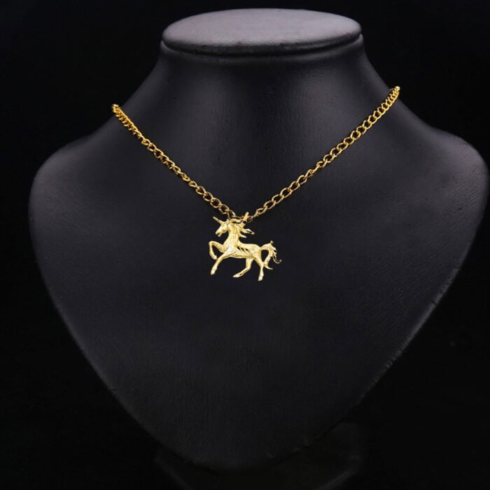 14K Yellow Gold Unicorn Pendant - Image 2