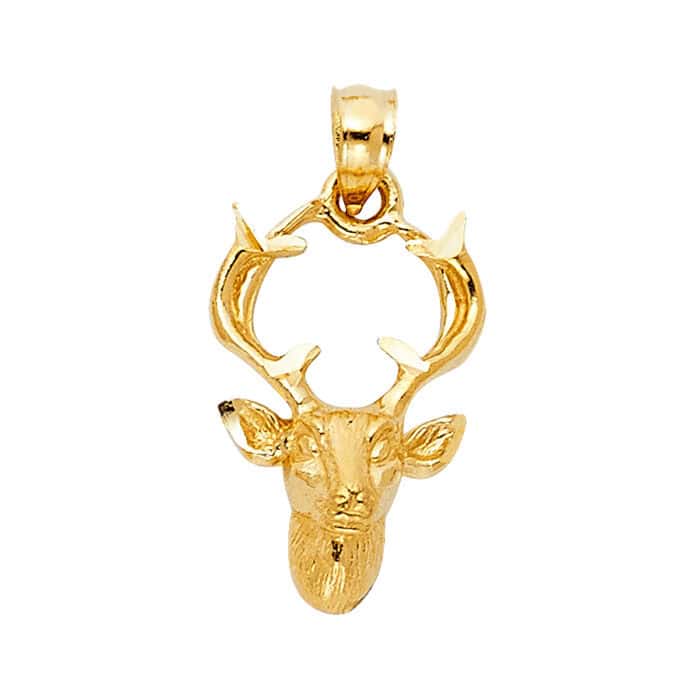 14K Yellow Gold BUCK Pendant