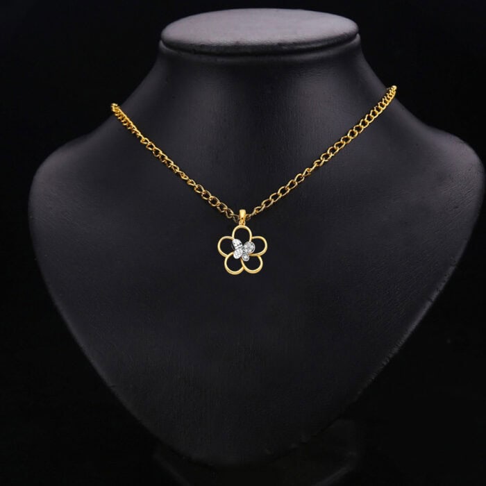 14K Yellow Gold Cubic Zirconia Pendant - Image 2