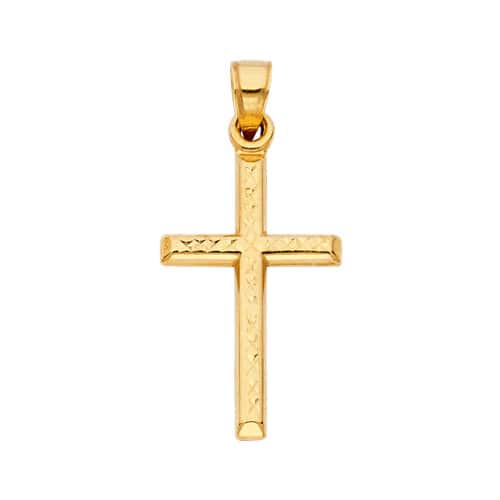 14K Yellow Gold Religious Cross Pendant