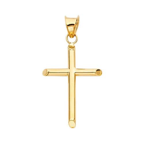 14K Yellow Gold Religious Cross Pendant