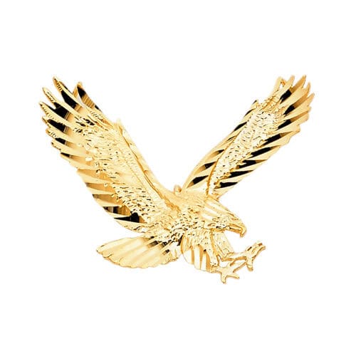 14K Yellow Gold Eagle Pendant