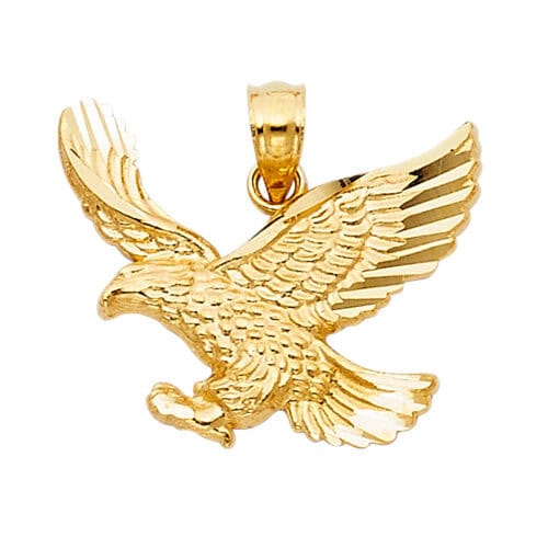 14K Yellow Gold Eagle Pendant