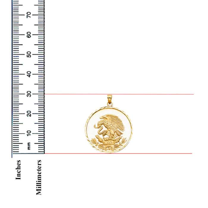 14K Yellow Gold Eagle Pendant - Image 3