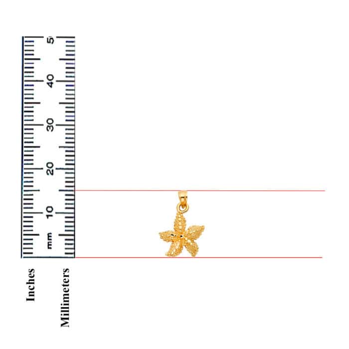 14K Yellow Gold Starfish Pendant - Image 3