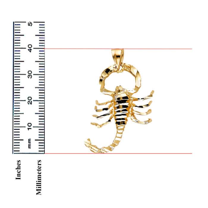 14K Yellow Gold Scorpion Pendant - Image 3
