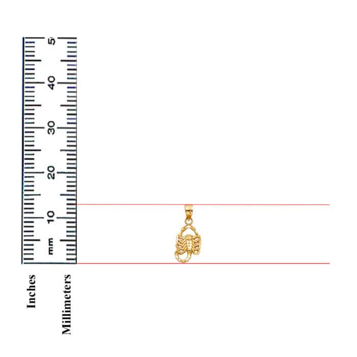 14K Yellow Gold Scorpion Pendant - Image 3