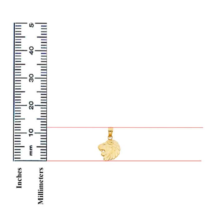 14K Yellow Gold Lion Pendant - Image 3