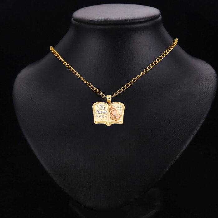 14K Yellow Gold Religious Pendant - Image 2
