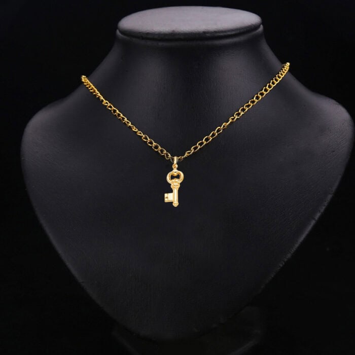 14K Yellow Gold Key Pendant - Image 2