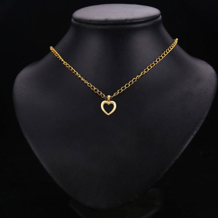 14K Yellow Gold Heart Pendant - Image 2