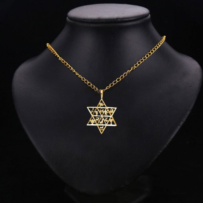 14K Yellow Gold 12 Animal Star Pendant - Image 2