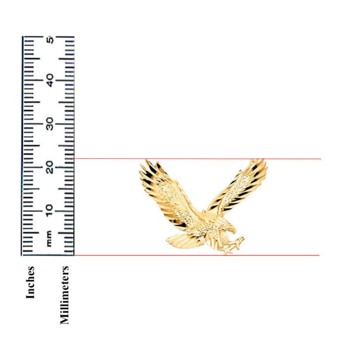 14K Yellow Gold Eagle Pendant - Image 3