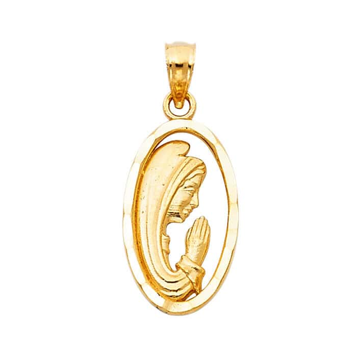 14K Yellow Gold Religious Pendant