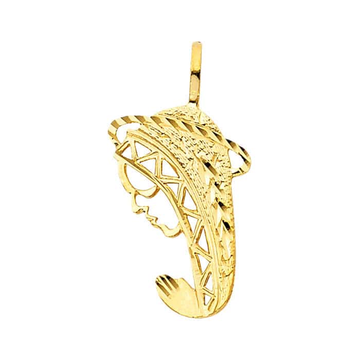 14K Yellow Gold Religious Pendant