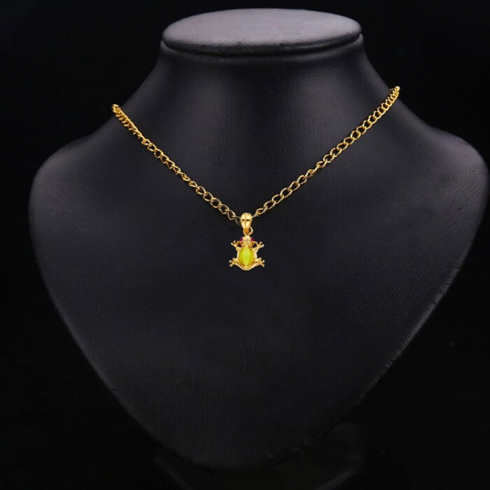 14K Yellow Gold Frog Pendant - Image 2