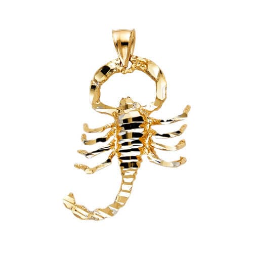 14K Yellow Gold Scorpion Pendant