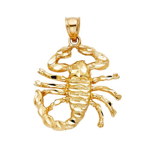 14K Yellow Gold Scorpion Pendant