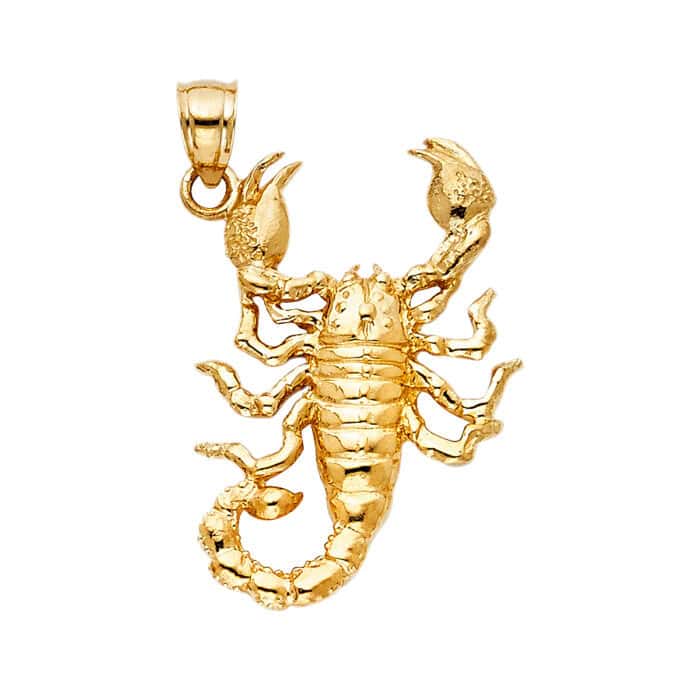 14K Yellow Gold Scorpion Pendant