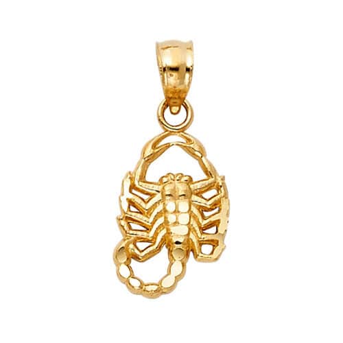 14K Yellow Gold Scorpion Pendant