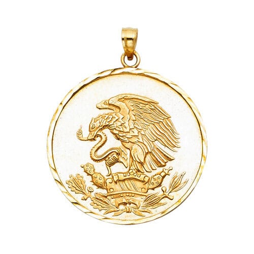 14K Yellow Gold Eagle Pendant