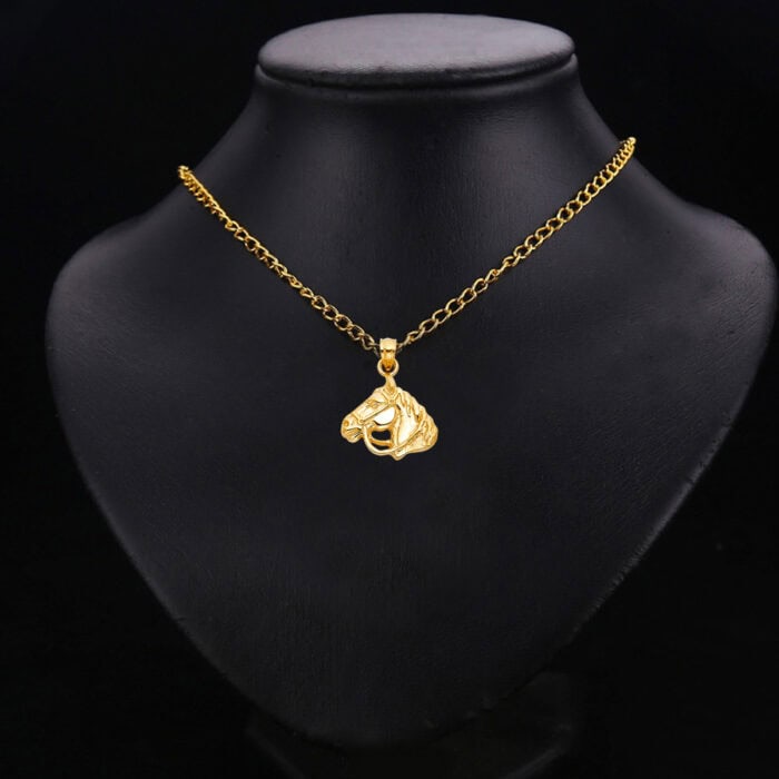 14K Yellow Gold Horse Pendant - Image 2