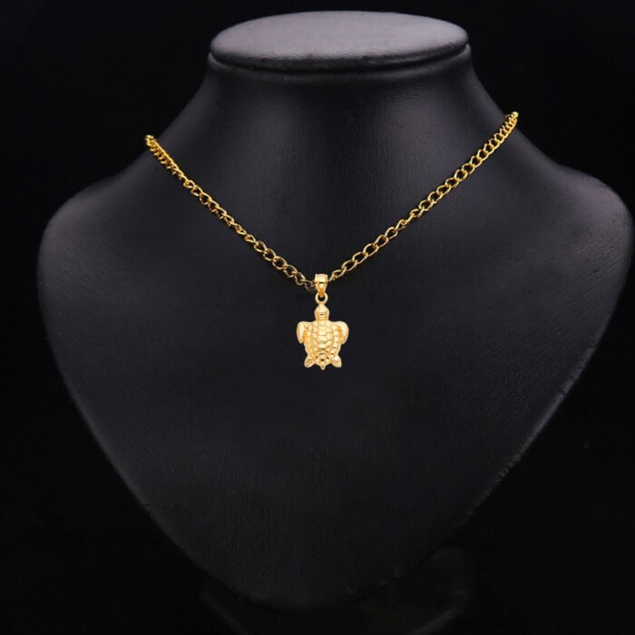 14K Yellow Gold Turtle Pendant - Image 2