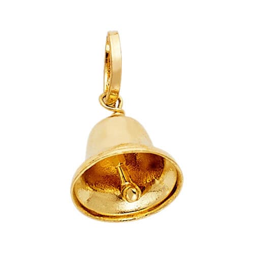 14K Yellow Gold Bell Pendant