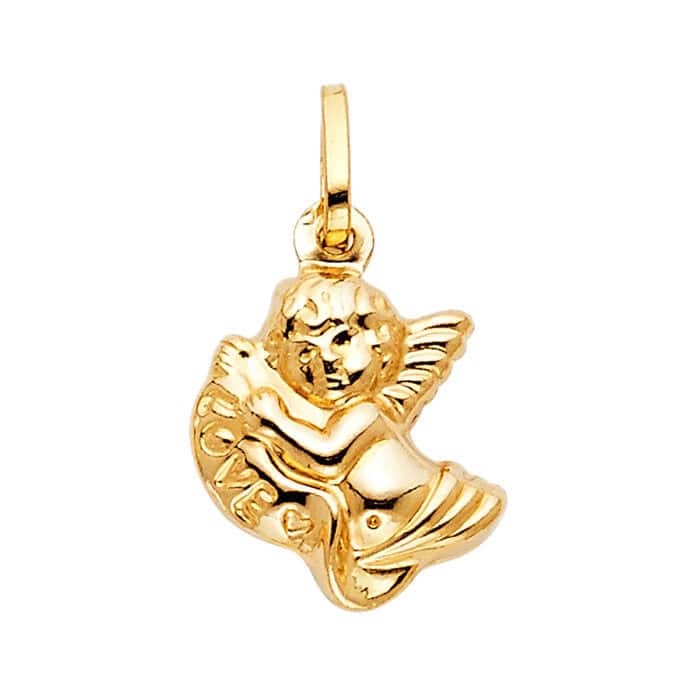 14K Yellow Gold Angel Pendant
