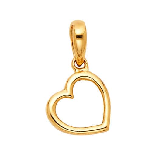 14K Yellow Gold Heart Pendant