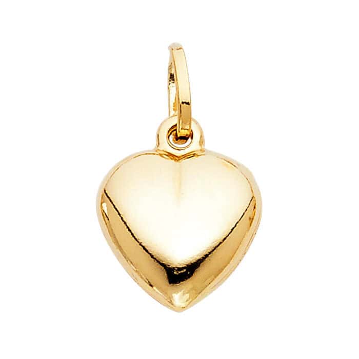 14K Yellow Gold Heart Pendant