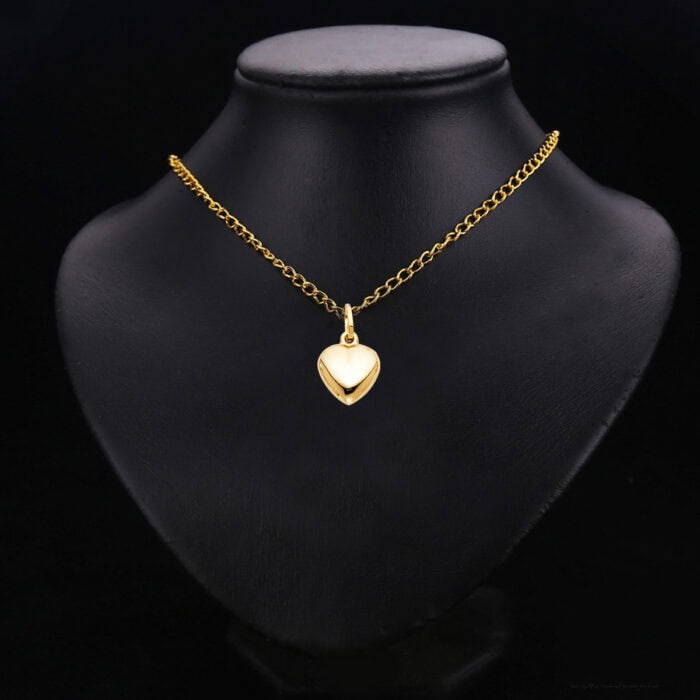 14K Yellow Gold Heart Pendant - Image 2