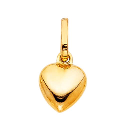 14K Yellow Gold Heart Pendant