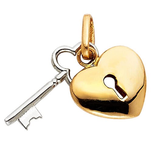 14K Yellow Gold Heart Pendant