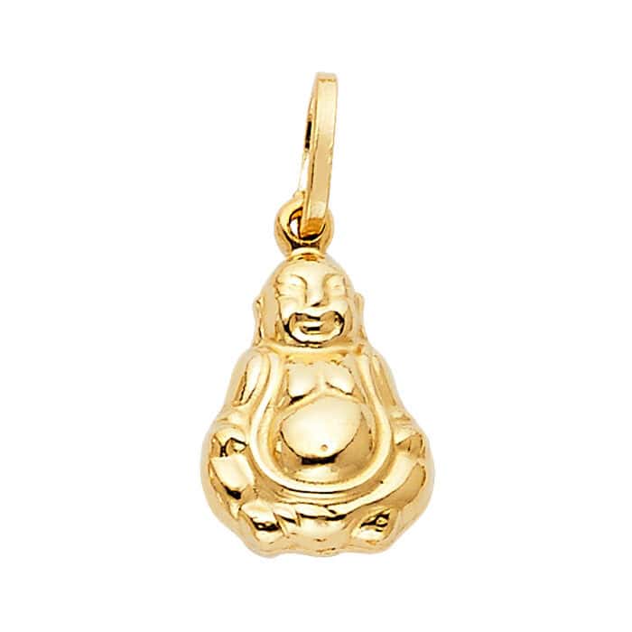 14K Yellow Gold Buddha Pendant