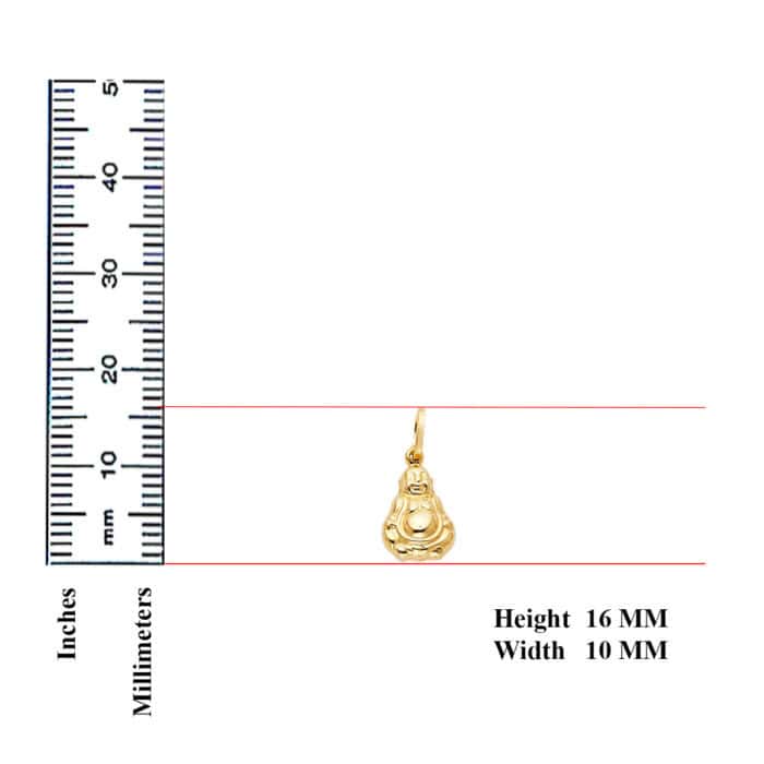 14K Yellow Gold Buddha Pendant - Image 3