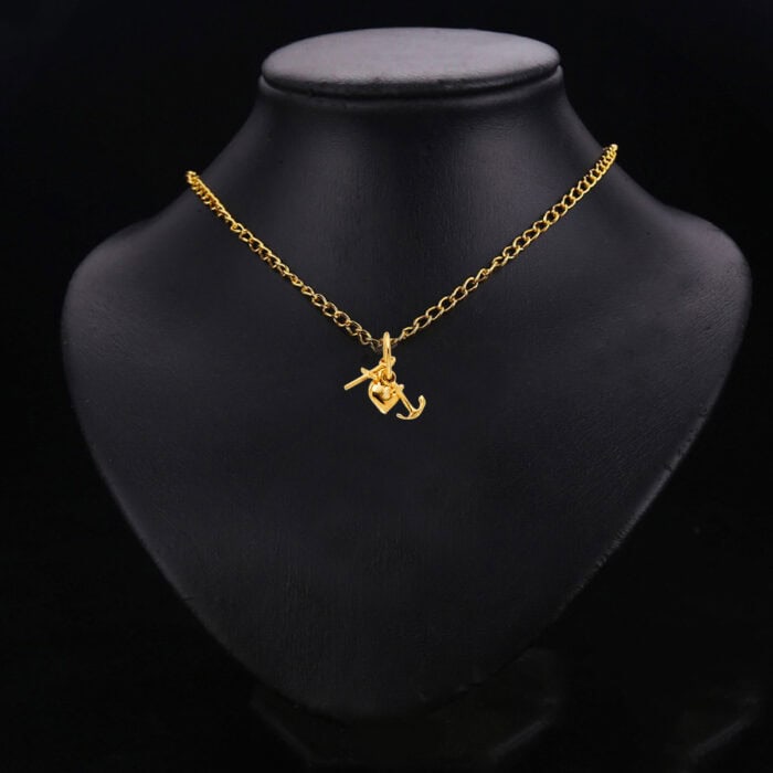 14K Yellow Gold Faith, Hope, and Charity Pendant - Image 2