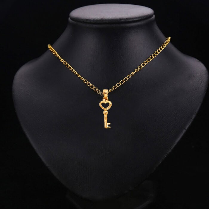 14K Yellow Gold Key to My Heart Pendant - Image 2