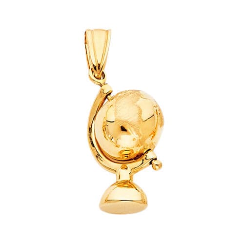 14K Yellow Gold Globe Pendant