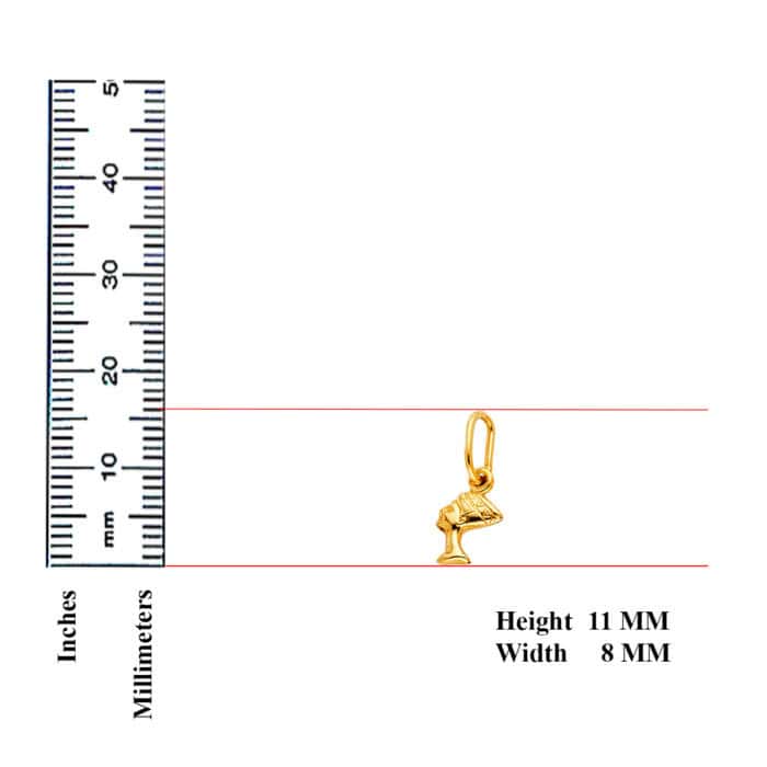 14K Yellow Gold Queen Nefertiti Pendant - Image 3